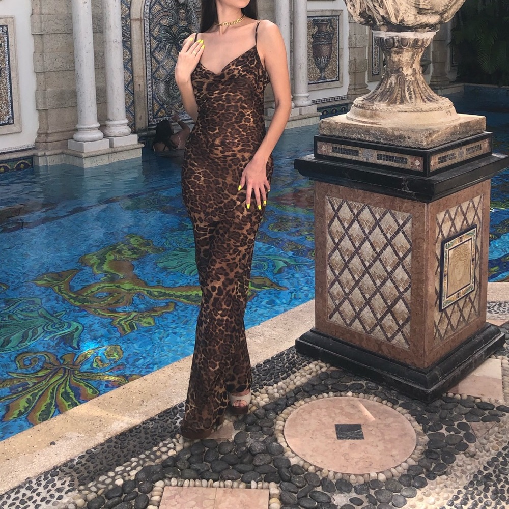 Rat and boa style leopard dress - Picture 6 of 13